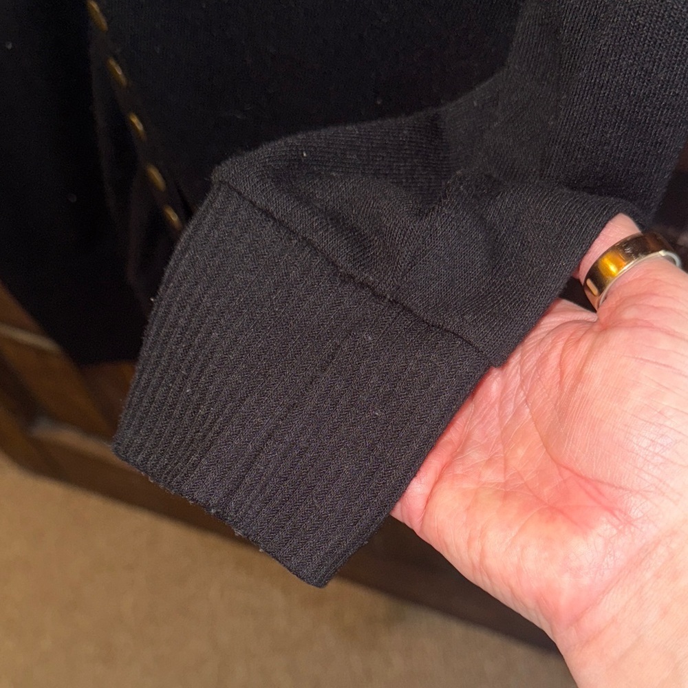 Zenana Snap-Up Black Cardigan size medium - Picture 5 of 6